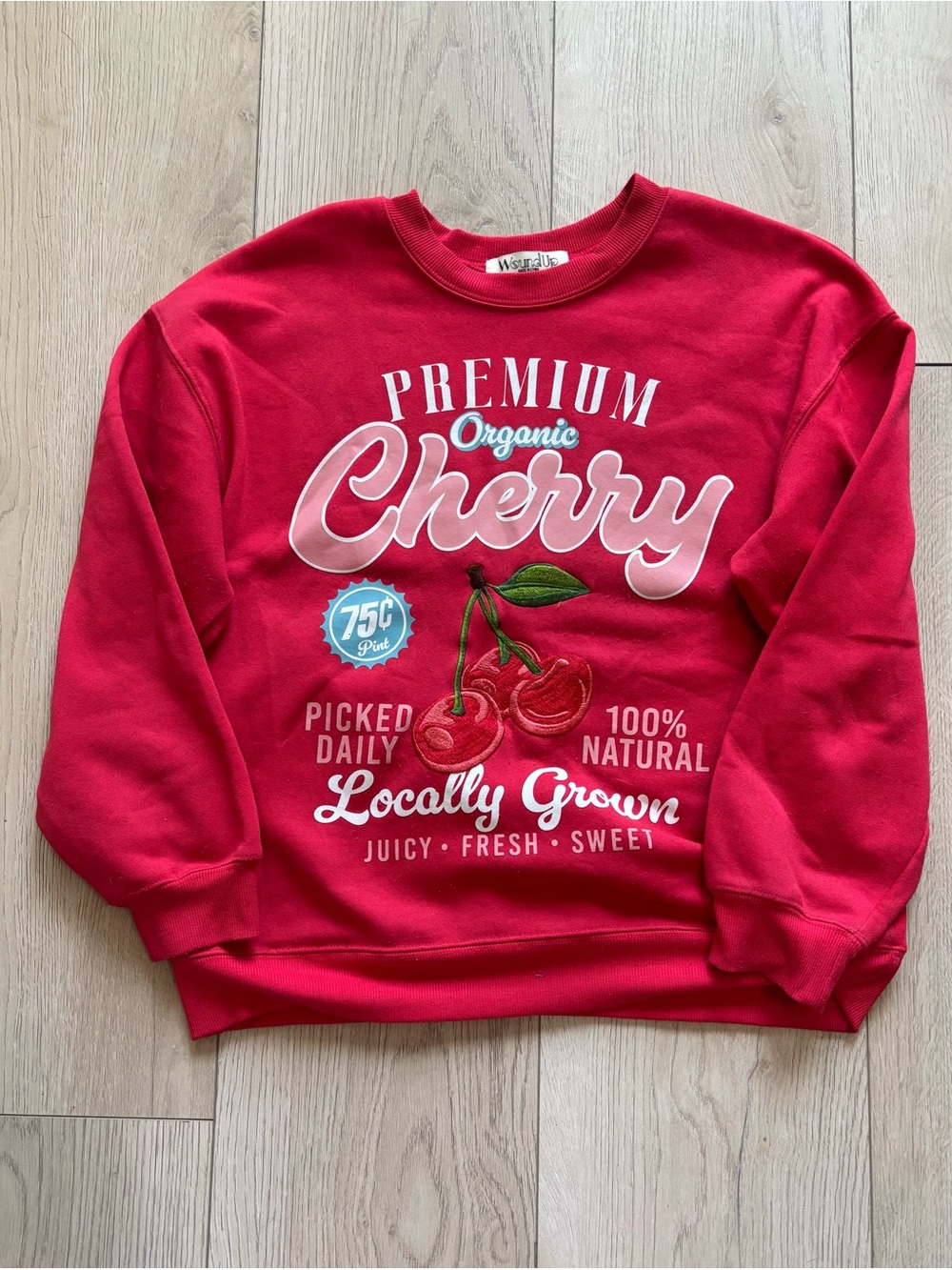 Wound Up Red Graphic Crewneck Sweatshirt